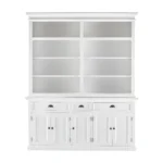 HMS 87 White Solid Wood Four Tier Bookcase Industrial Foldable for Home Office Workshop Living Room Bedroom Dining Room Use - Image 2