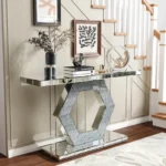 Wholesale Solid Wood Modern Console Table with Mirror for Apartment Dining & Living Room-Easy to Clean - Image 2