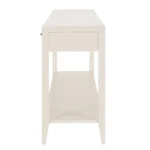 Goldoma modern solid wood console table with 3 drawers and shelves in entryway
