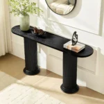 Goldoma modern console table with Roman legs in a living room entryway