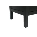 Goldoma 60-inch burnt wood console table with four doors and antique black finish in a modern farmhouse style