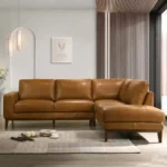 London PU Leather Sofa Right Facing Modern Sectional Sofa Bed Convertible L-Shaped Modular 4 Seat for Living Home Furniture