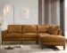 Goldoma London PU Leather Right Facing Convertible Sectional Sofa Bed