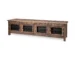 Goldoma 76" Brown Distressed Reclaimed Wood Enclosed Storage TV Stand
