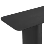 Goldoma Modern Solid Wood Console Table with U-Base and curved corners in entryway