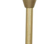 Goldoma 22" Round Pedestal End Table - Gold, Gray and White Marble with Iron Base – base detail