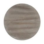 Goldoma 24 inch gray round end table with distressed finish and traditional design