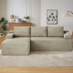 Goldoma L-Shaped Sectional Sofa Set – Modular Sleeper with Deep Seat, No Assembly Required, Upholstered & Washable