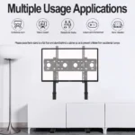 Best TV floor stand for 32-65 inch TVs - Goldoma height-adjustable universal TV stand with black finish