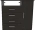 Goldoma 36" Four Drawer Combo Dresser with Mirror – Black