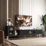 TV Stands for Living Room, Industrial TV Stand for Bedroom Furniture, Farmhouse TV Stand 80 Inch Television Stand - Image 16