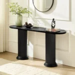 Goldoma modern console table with Roman legs in a living room entryway