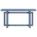 Goldoma modern entryway console table with storage in pine veneer, featuring triple rectangular top and lower shelf