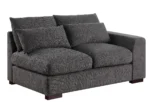 U-shaped sectional sofa with two ottomans and reclining seats in a modern living room