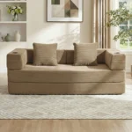 Goldoma modular corduroy sofa bed 2-seater in modern living room