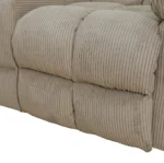 Goldoma beige corduroy 3-piece recliner sofa set in modern living room