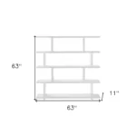 Goldoma 5-Tier White Wood Bookcase – Tall Narrow Bookshelf for Living Room, Home Office – styled in a modern Living Room
