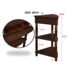 Goldoma wooden corner side table in Nordic style, perfect for entryway or living room