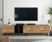Goldoma 3-Door TV Stand for TVs Up to 80 Inch, Large Media Console with Storage