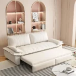 3-in-1 Convertible Reclining Foldable Modern Sleeper Sofa Multi-Functional Velvet Loveseat Bed - Image 3