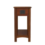 HMS 24" Light Brown Manufactured Wood Rectangular End Table with Drawer and Shelf for Living Room Furniture - Image 3