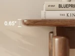 Goldoma Walnut Wood Thin Console Table – slim space-saving entryway table in walnut finish
