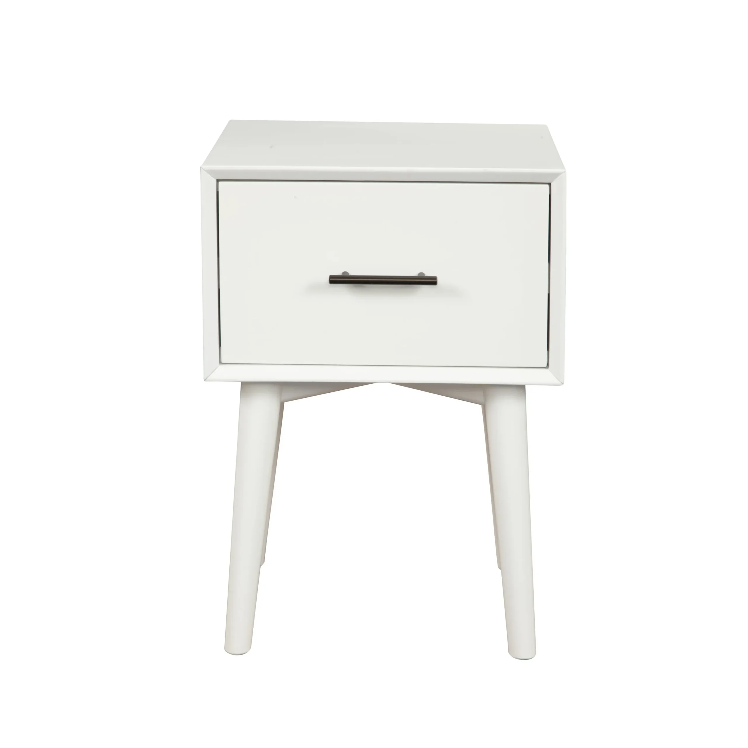 Hfa87018fb7fc46acb61505f4cb6f0e58N.webp White wood end table with drawer - compact side table for living room storage