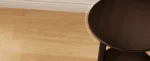 Solid beech wood nightstand with lower shelf - round modern end table for small spaces