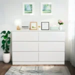 Goldoma 6-drawer dresser chest with pop-out drawers in modern wood finish, perfect for bedroom storage