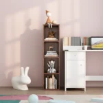 Goldoma Four-Tier Wooden Bookcase for Living Room - 30x30x120 cm – close-up detail