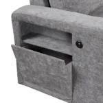 Goldoma L-Shape Padded Modular Sofa with Storage, USB Ports, and Cup Holders – base detail