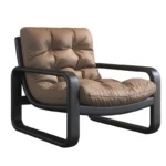 Goldoma Venetian leather sofa - premium leather sofa in a modern vintage style, compact single seat for living room