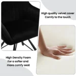 Goldoma velvet swivel dining chairs set of 2 in cream, featuring 360 degree rotation and ergonomic design