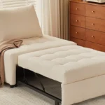 French design modern sofa bed – compact multifunctional sofa bed in a living room setting