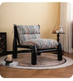 Goldoma Nordic Minimalist Living Room Sofa with black legs in a modern living room setting