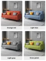 Sofa living room Small apartment rental room Folding sofa bed Single double bedroom Simple modern apartment Fabric sofa - Image 36