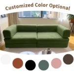 #Frameless Multi-function Boneless Modular Recliner Upholstered Sectional Compressed Sofa Bed for Modern Apartment Use - Image 3