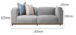 Goldoma Scandinavian Fabric Office Sofa – modern settee with wood frame and eco-friendly fabric for office or living room