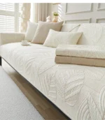 Nordic Simple Solid Color Sofa Cushion Four Seasons Pure Cotton Fabric Anti-slip Full Cotton Sitting Pad Modern Sofa Cover Home - Image 35