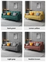 Sofa living room Small apartment rental room Folding sofa bed Single double bedroom Simple modern apartment Fabric sofa - Image 34