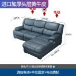 Goldoma L-Shaped Leather Sofa – waterproof genuine cowhide sectional in modern living room
