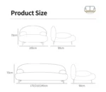 Goldoma semi circle sectional sofa in modern lamb wool fabric for hotel lobby or living room