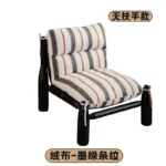Goldoma Nordic Minimalist Living Room Sofa with black legs in a modern living room setting