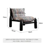 Goldoma Nordic Minimalist Living Room Sofa with black legs in a modern living room setting