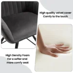 Goldoma velvet swivel dining chairs set of 2 in cream, featuring 360 degree rotation and ergonomic design
