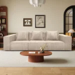 Modern Luxury Living Room Sofa Sectional Set Furniture l Shape 2 3 Seater Corduroy Compression Vacuum Packed Home pink Designer - Image 6