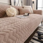 Goldoma thickened velvet sofa cushion with non-slip backing protects furniture while adding cozy warmth