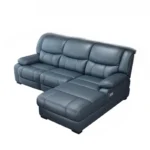 Goldoma L-Shaped Leather Sofa – waterproof genuine cowhide sectional in modern living room