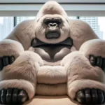 Goldoma creative animal sofa bed in modern living room, upholstered in soft fabric, converted to a bed