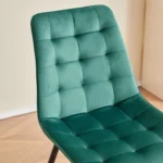 Goldoma velvet dining chairs set of 2/4/6 with metal legs and ergonomic seat for kitchen living room bedroom